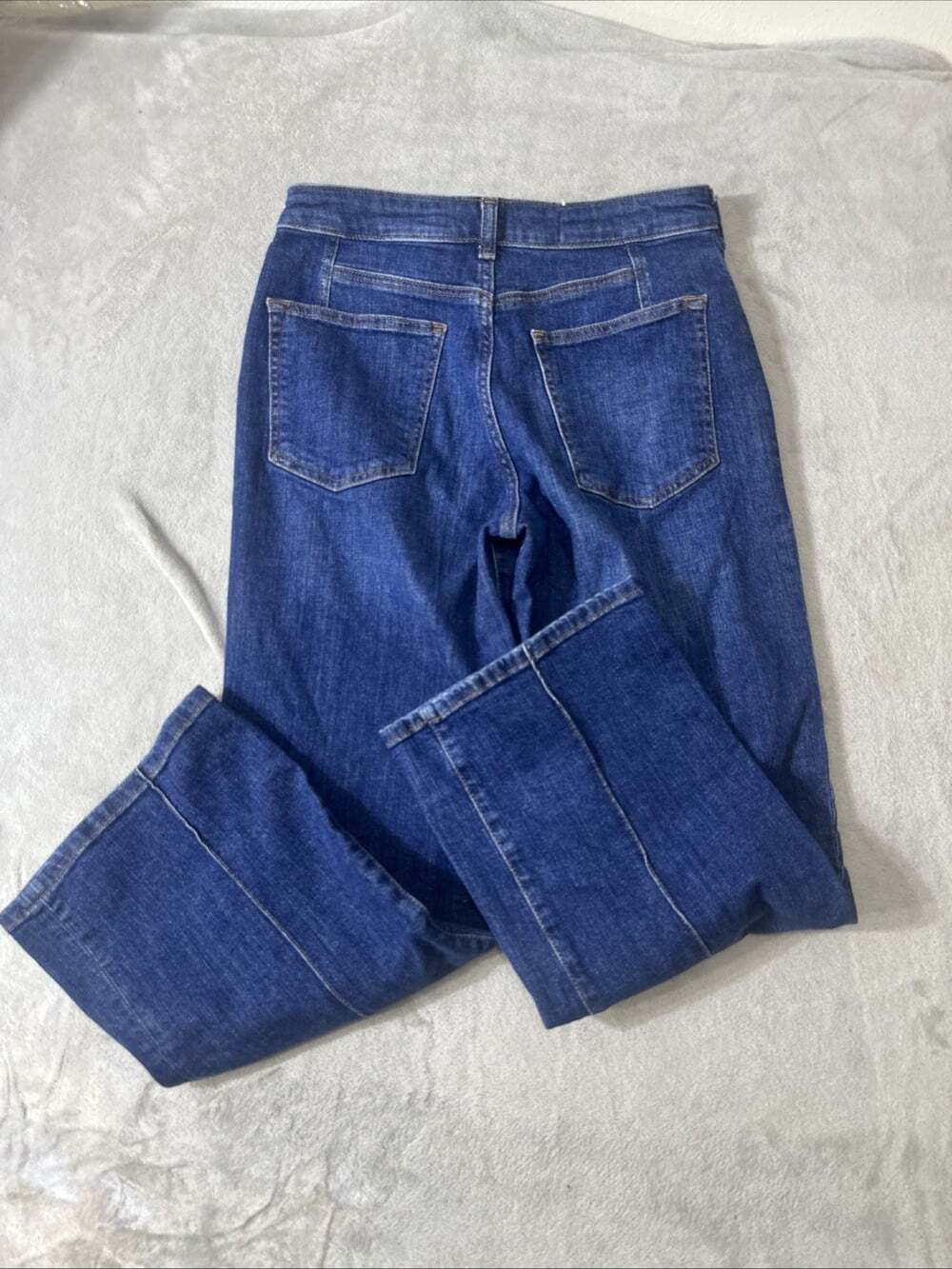 Pilcro Anthropologie Women’s 27P Dark Wash Wide Leg Jeans Petite - Picture 6 of 7